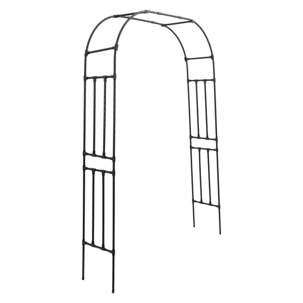 Havebue Rosenbue - Fritstående Metalbue - 240×150×40 cm - Til Klatreplanter, Bryllupper, Arrangementer - Sort