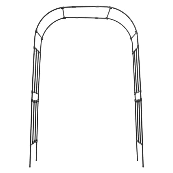 Havebue Rosenbue - Fritstående Metalbue - 240×150×40 cm - Til Klatreplanter, Bryllupper, Arrangementer - Sort