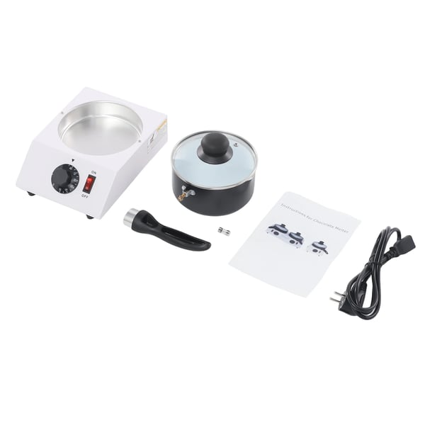 Elektrisk chokoladesmelter - tempereringsmaskine - 40 W - 1 skål - 30–85 °C justerbar - 220–230 V, 50–60 Hz - sort