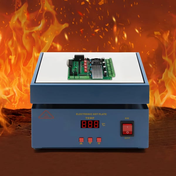 PCB forvarmeplade - Elektrisk lodde-forvarmestation - 800 W - Antistatisk - Til reflow-lodning - Blå