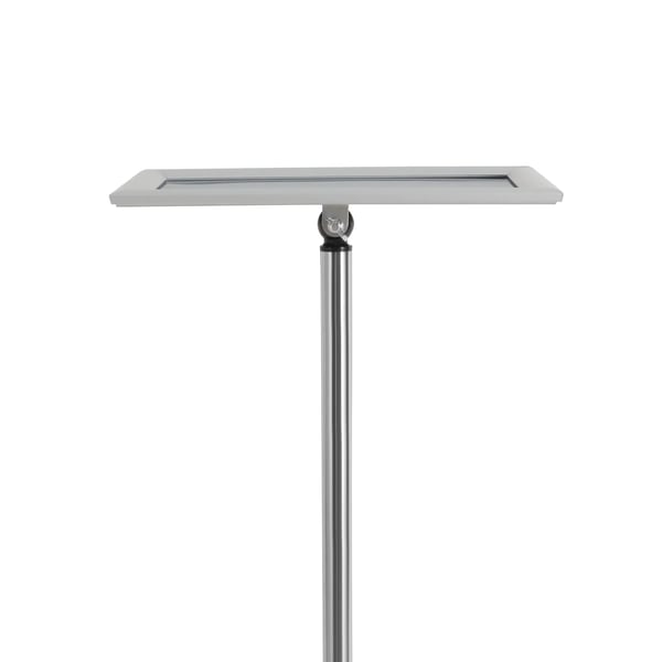 A4 Plakatstander Sæt - Gulvstående Skilteholder - 8-stk - Justerbar højde 80–130 cm - A4 ramme - Fod Ø25 cm - Rustfrit stål - Sølv