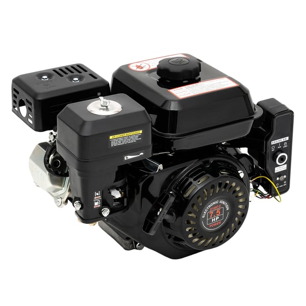 Bensinmotor - Gasmotor - Miljövänlig - Slitstark - Låg Ljudnivå - För Generatorer och Cementblandare - Svart