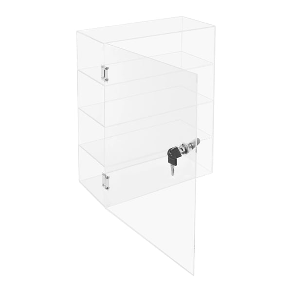 Akryl vitrineskab - 4 niveauer - Lås med nøgle - Låsbart til samlerobjekter - 30×15×40 cm - Str. S - Klar