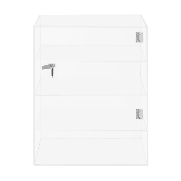 Akryl vitrineskab - 4 niveauer - Lås med nøgle - Låsbart til samlerobjekter - 30×15×40 cm - Str. S - Klar