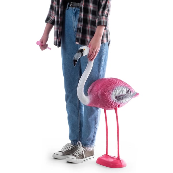 Flamingo - Havefigur - 80 cm - Plastik - XXL - Havedekoration