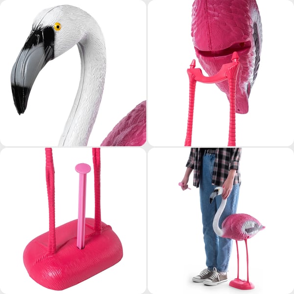 Flamingo - Havefigur - 80 cm - Plastik - XXL - Havedekoration