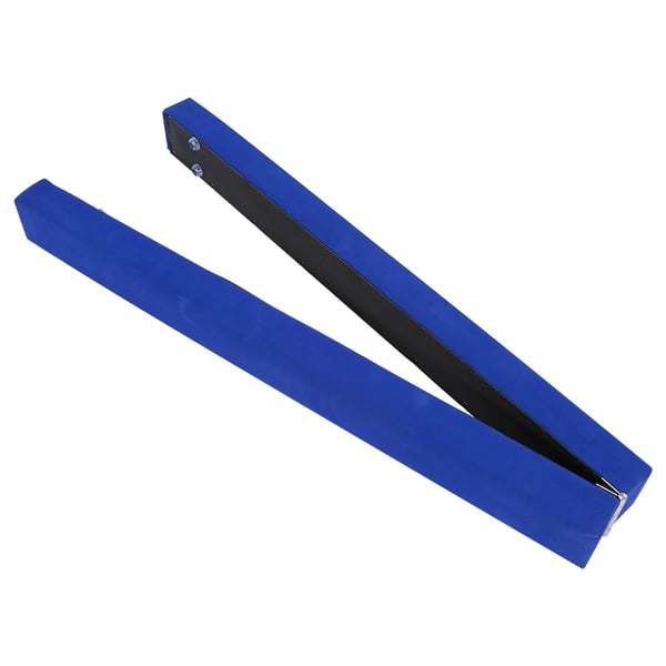 Gymnastik balancebom - Sammenklappelig træningsbom - 2,13 m - 10 cm bred - Slidstærk ruskind - Blå