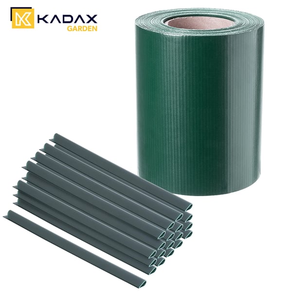 Staketband - Insynsskyddsremsa för stängsel - Bredd 19 cm - Längd 35 m - Grön