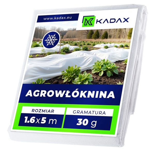 Fiberdug/Agrotextil til have - Vinter beskyttelsesdug - 1,6 x 5 m - 30 g/m² - Plastik - Hvid