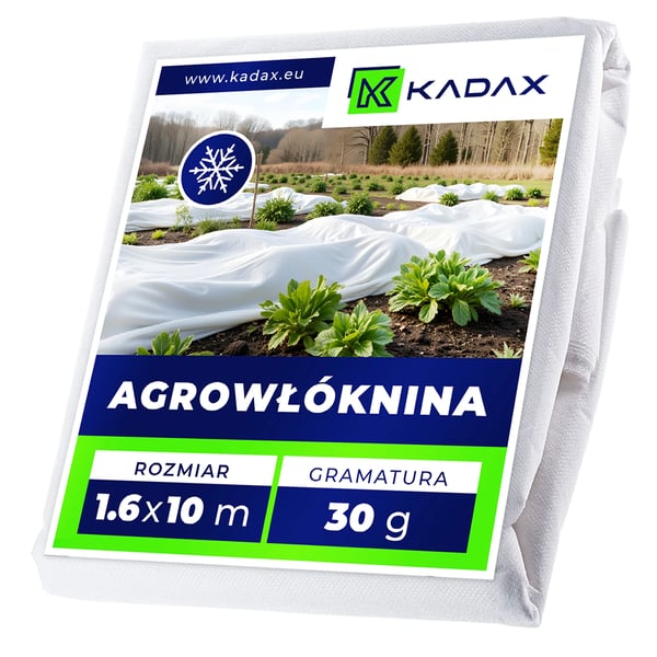 Havefiberdug - Plantedække til frostbeskyttelse - 1,6 x 10 m - 30 g/m² - Plast - Hvid