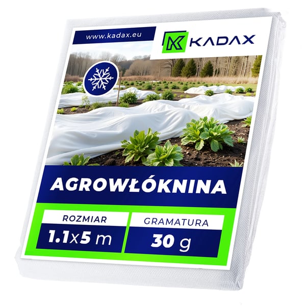 Havefiberdug - Vinterdug til plantebeskyttelse - 1,1 x 5 m - 30 g/m² - Plast - Hvid