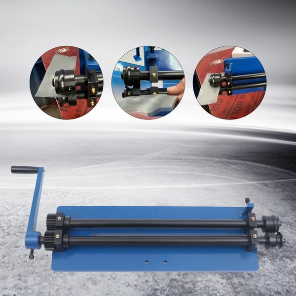 Plåtsickmaskin - Bead Roller - 460 mm Hals - Max 1,2 mm Plåt - 3 Rullset 4/6/7,5 mm - Stål