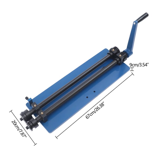 Plåtsickmaskin - Bead Roller - 460 mm Hals - Max 1,2 mm Plåt - 3 Rullset 4/6/7,5 mm - Stål