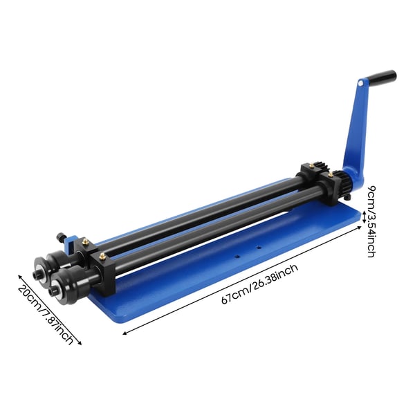 Plåtsickmaskin - Bead Roller - 460 mm Hals - Max 1,2 mm Plåt - 3 Rullset 4/6/7,5 mm - Stål