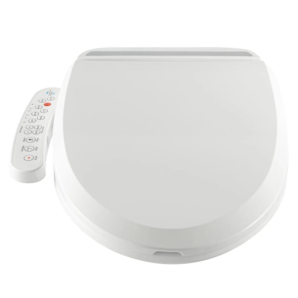 Elektrisk bidet toiletsæde - Rund - Varmesæde - Selvrens - Automatisk lugtfjernelse - Varm luft 3 trin - 1350W - Max 250 kg - Hvid