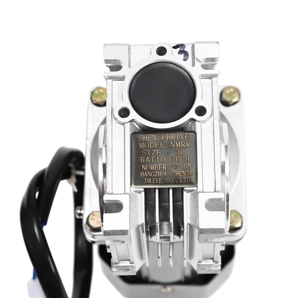 Snekkegearmotor - AC reduktionsmotor - 120 W - 220 V - Med hastighedsregulator - Industriel kvalitet - Til maskiner & automation - Grå