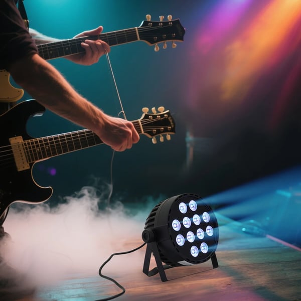 LED scenelys - PAR-lampe - RGB multieffekt - AC 110–220 V - Til DJ & fest - Rød Grøn Blå