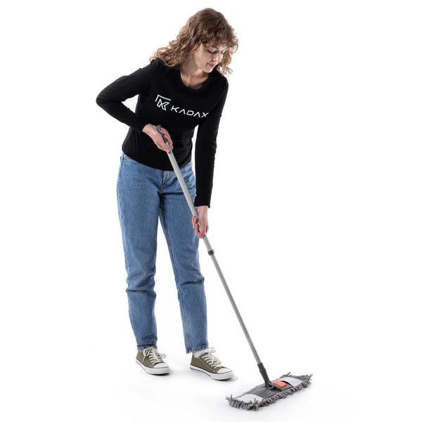 Mikrofiber mopphuvud - Platt moppöverdrag - Rektangulär - 1 st - Mörkgrå