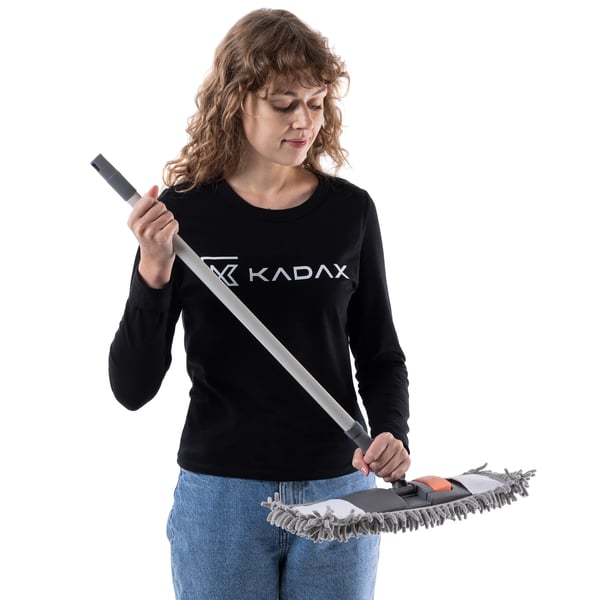 Mikrofiber mopphuvud - Platt moppöverdrag - Rektangulär - 1 st - Mörkgrå