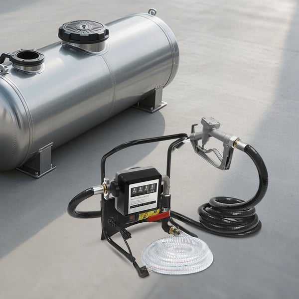 Olieudskiftningspumpe - Elektrisk olieekstraktor/dieseloverførselspumpe - 45 L/min - 200 W - 3600 RPM - Til olie og diesel