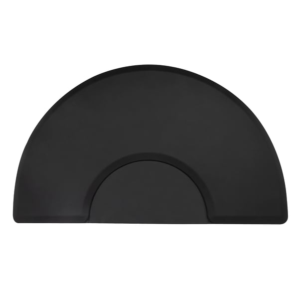 Parturi-kampaamon lattiamatto - Tuolimatto - Liukueste - PU-nahka - 150×90 cm - Harmaa