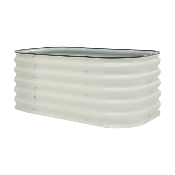 Højbed i metal - Plantekasse 6‑i‑1 - 105×60×43 cm - Til grøntsager og blomster - Hvid