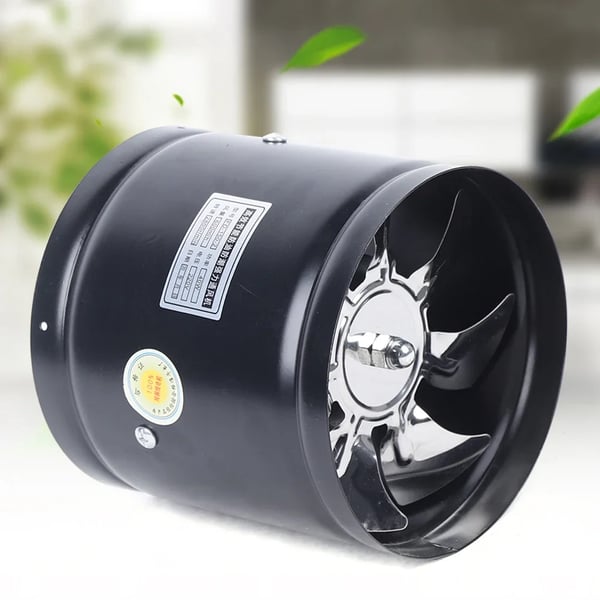 Kanalventilator - Rørventilator - 40 W - 220V/50Hz - 2800 omdr./min - 1 kg - Ovnlakeret metal - Til køkken, stue, fabrik, hotel