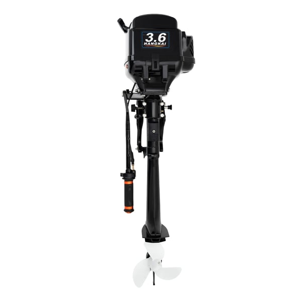 Påhængsmotor - 3,6 hk 2-takt - 55 cm³ - 2,6 kW - 4000–5500 o/min - Benzin - Sort