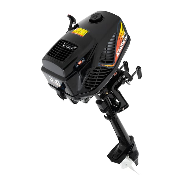 Påhængsmotor - 3,6 hk 2-takt - 55 cm³ - 2,6 kW - 4000–5500 o/min - Benzin - Sort