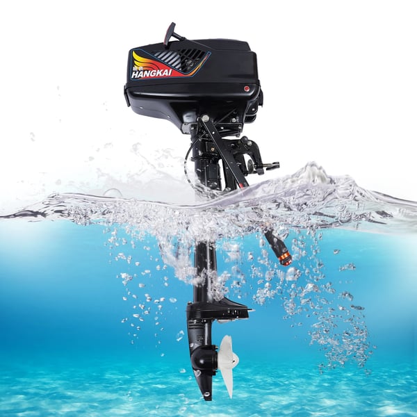Påhængsmotor - 3,6 hk 2-takt - 55 cm³ - 2,6 kW - 4000–5500 o/min - Benzin - Sort