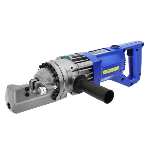Elektrisk hydraulisk armeringsskærer - Bærbar stålstangskærer 900 W 220–230 V 50/60 Hz - Ø 4–16 mm - Kobbermotor - 2,5–3 s pr. snit - Blå