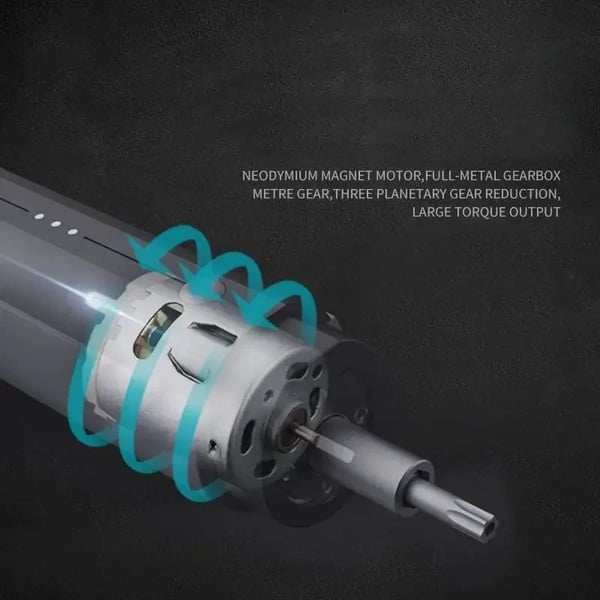 Sähköinen tarkkuusruuvimeisseli - JM-G3136N - 3,6 V ladattava Li-ion - 4 Nm vääntömomentti - Magneettikärki - LED-valaistus - Musta