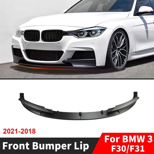 Forreste kofangerlæbe spoiler - 3-serie F30 F31 M Sport 2012–2018 - Splitter - Hagespoiler/diffuser beskytter - Bodykit - Sort