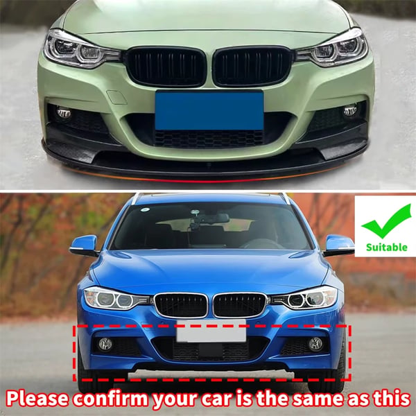 Forreste kofangerlæbe spoiler - 3-serie F30 F31 M Sport 2012–2018 - Splitter - Hagespoiler/diffuser beskytter - Bodykit - Sort