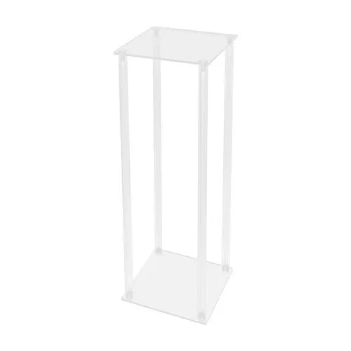 Blomsterstander i akryl - 10-pak hjørnesøjle - Rektangel 20×20×60 cm - 4,5 mm plader - 3 kg/stk - Bord/fritstående - Klar
