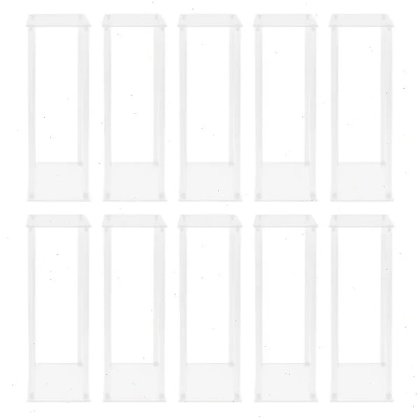 Blomsterstander i akryl - 10-pak hjørnesøjle - Rektangel 20×20×60 cm - 4,5 mm plader - 3 kg/stk - Bord/fritstående - Klar