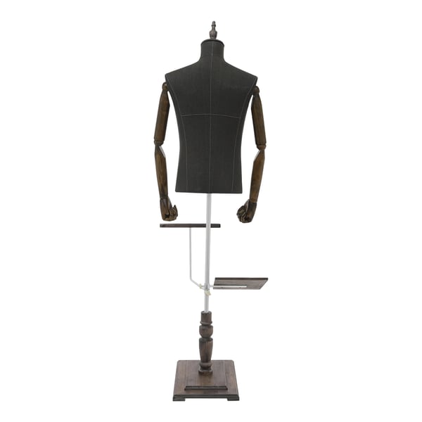 Skyltdocka Herr - Överkropp - Justerbar Höjd - Justerbar Vinkel - Avtagbart Skostöd - Byxhängare - Stativ i Metall - Axelbredd 43 cm - Mörkgrå