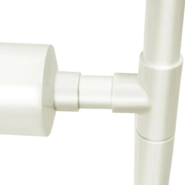 Hydroponisk dyrkningsstativ - 4 niveauer 36 plantepladser - PVC-U - Vandpumpe DC 12V 4W - 220V/50Hz, inkl. 2 strømforsyninger - Komplet sæt - Hvid