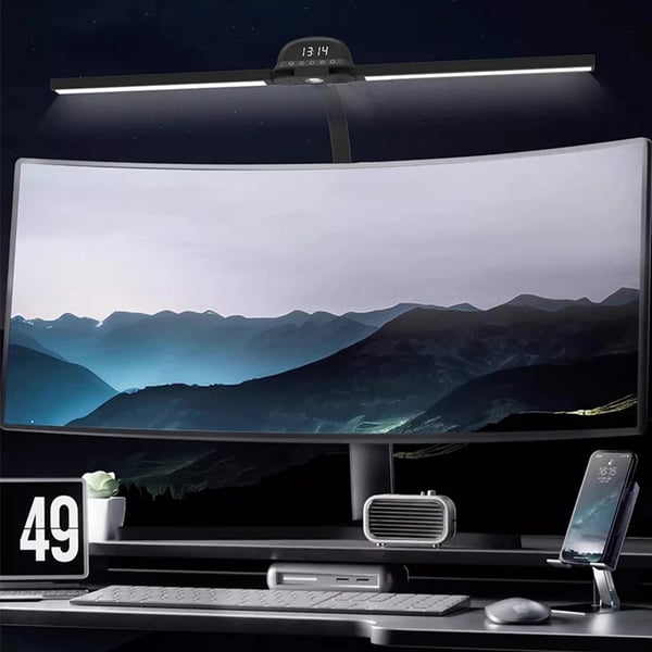 Smart LED skrivebordslampe - TB-125SXTR-G-04X - 12 W - 5 Farvetemperaturer - Dæmpbar - Bevægelsessensor - Fjernbetjening & Touch - Uden pære - Sort