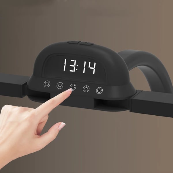 Smart LED skrivebordslampe - TB-125SXTR-G-04X - 12 W - 5 Farvetemperaturer - Dæmpbar - Bevægelsessensor - Fjernbetjening & Touch - Uden pære - Sort