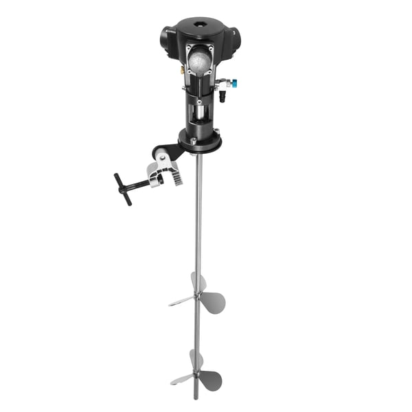 Teollinen sekoitin - Kitti- ja jauhesekoitin - Kapasiteetti 190 l - Ruostumaton teräs 304 - Nopeus 50–2000 rpm - Sekoitustanko 88 cm - Akkukäyttö