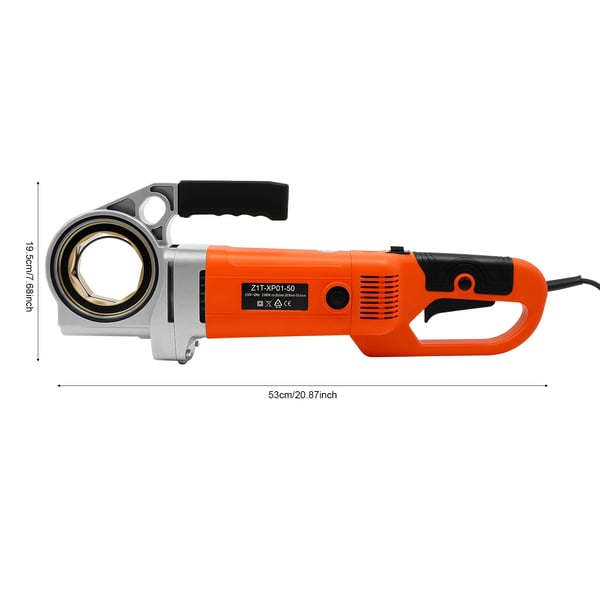 Rørgevindmaskine - Bærbart el-sæt - 2300 W - 6 gevindbakker - 1,27–5,08 cm - Til galvaniserede stålrør - Aluminiumlegering - Rød