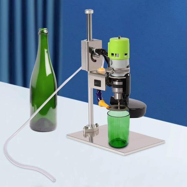 Glas- og vinflaskeskærer - Elektrisk skæremaskine - 150 W - 6000 omdr./min - Rustfrit stål - 60 mm skæreskive - Værktøjssæt