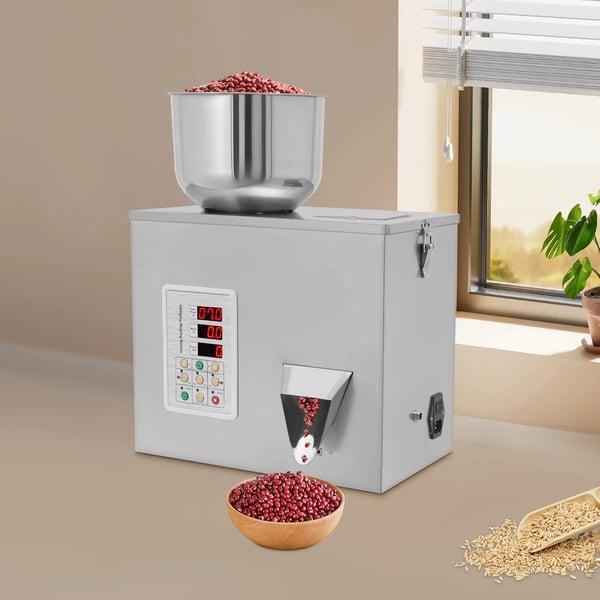Automatisk Granulatfyldemaskine - Vejnings- og Pakkemaskine - Vægtområde 1–50 g - Hastighed 2–5 s/pr. pose - Spænding 220 V 50 Hz