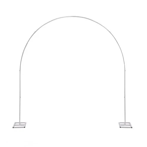 Bryllupsbue - Metal ballonbue stativ - 2,3 m højde & bredde - Jern, pulverlakeret - Bæreevne 4–5 kg - Fod 25×50 cm - Hvid