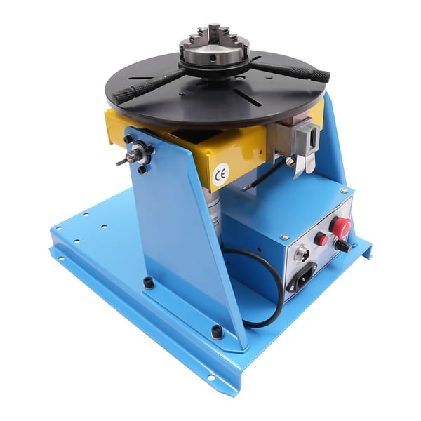 Roterende svejsepositioner - Svejsedrejeskive - 20 W - 0–90° Hældning - K01‑63 3-bakke chuck - Til separation, slibning og montering