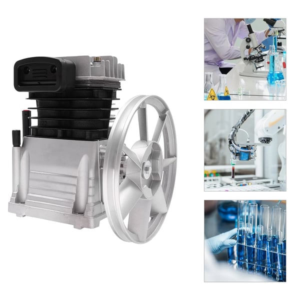 Luftkompressor pumpehoved - 3 hk 2-cyl stempel - 8 bar - 960 RPM - 250 L/min - 220 V EU-stik - NPT 1/2