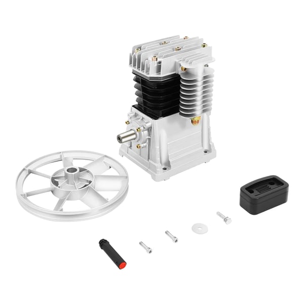 Luftkompressor pumpehoved - 3 hk 2-cyl stempel - 8 bar - 960 RPM - 250 L/min - 220 V EU-stik - NPT 1/2