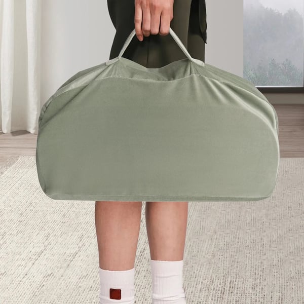 Bambus meditationsbænk - Sammenklappelig skammel - Ergonomisk - Fløjlspude - Max belastning 180 kg - Samling påkrævet - Til yoga og meditation