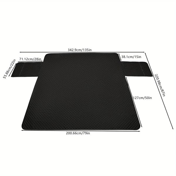 Sofahynde - 4‑personers - Skridsikker - 100% Polyester - Nonwoven - Ensfarvet - Sort